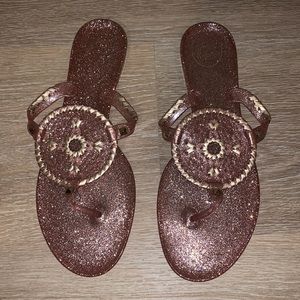 Adorable pink glitter Jack Rogers jelly sandals!!! Size 10